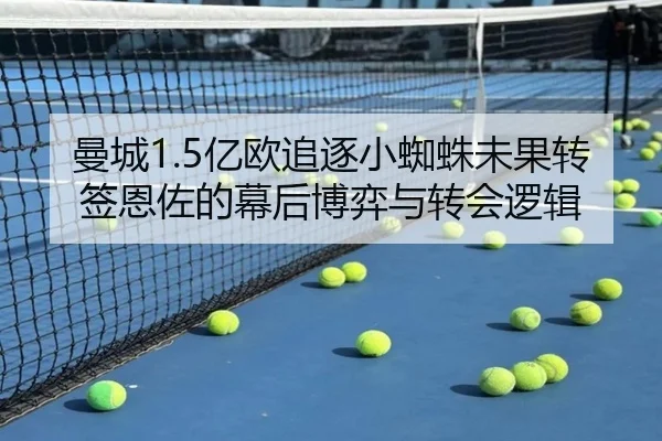 曼城1.5亿欧追逐小蜘蛛未果转签恩佐的幕后博弈与转会逻辑